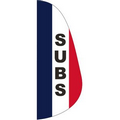 "SUBS" 3' x 8' Message Feather Flag